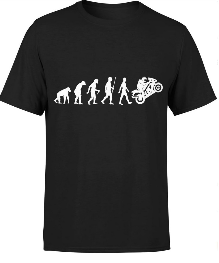 T-shirt męski koszulka motocykl Ewolucja ścigacz
