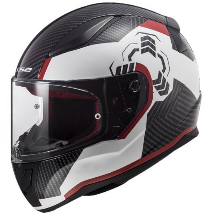 LS2 FF353 Rapid Ghost black white red kask integralny